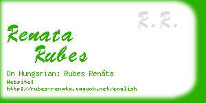 renata rubes business card